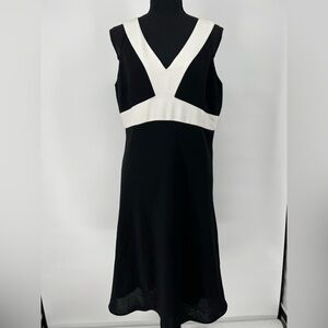 EVAN PICONE‎ BELLA NOCHE DRESS BLACK & WHITE. BACK ZIPPER FULLY LINED